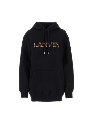 Sweter bawełniany Lanvin czarny