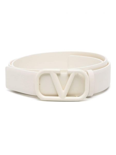 Кожаный колан Valentino Garavani бяло