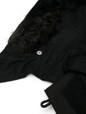 Pelz mütze mit kapuze Comme Des Garçons schwarz