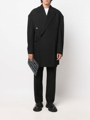 Vlněný kabát Balenciaga černý