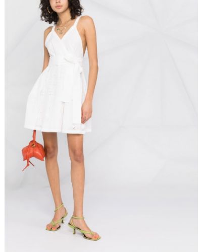Mini vestido con bordado Pinko blanco