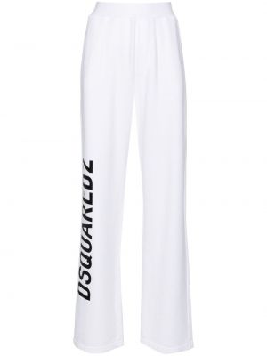 Памучни спортни панталони бяло Dsquared2