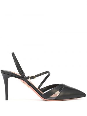 Slingback asymmetrisk stropper pumper Aquazzura svart