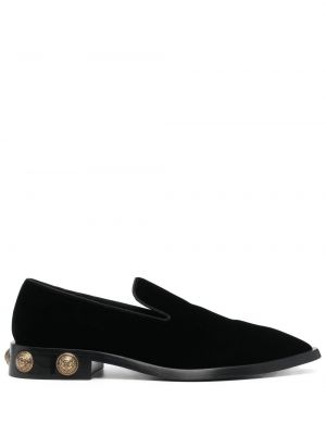 Fløyel loafers Balmain svart