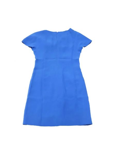 Jedwabna sukienka retro Balenciaga Vintage niebieska