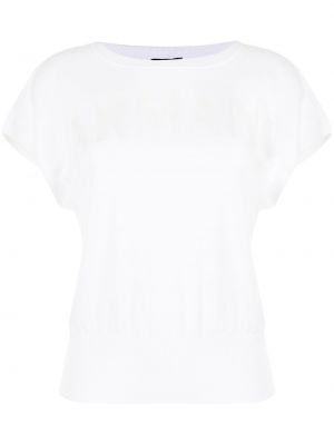 Camiseta de punto Armani Exchange blanco