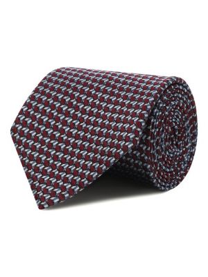 Шелковый галстук Ermenegildo Zegna бордовый