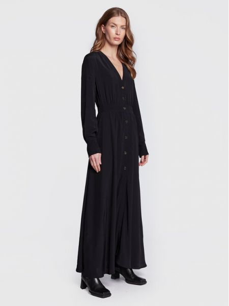Платье-рубашка Sisley черное