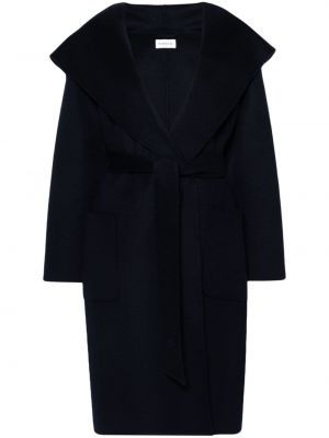 Plstěný vlnený kabát s kapucňou P.a.r.o.s.h. modrá