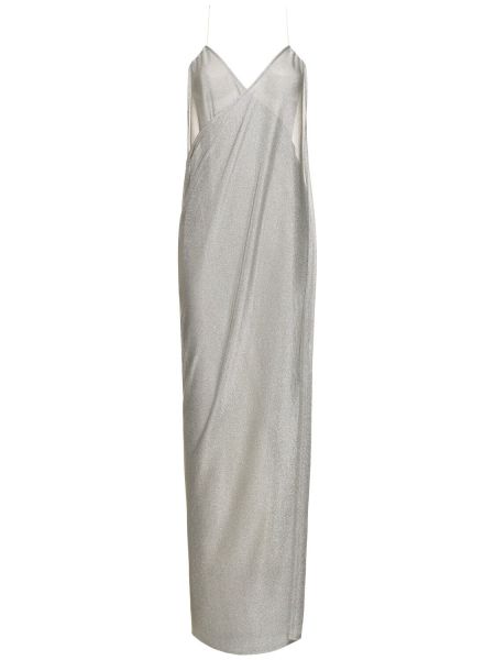 Μάξι φόρεμα από ζέρσεϋ Magda Butrym ασημί