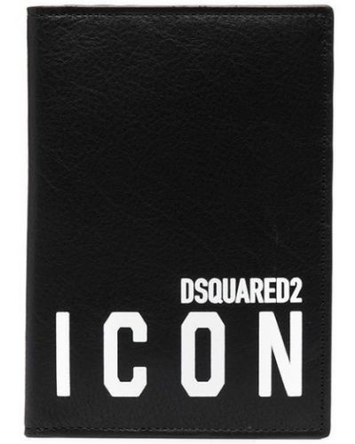 Πορτοφόλι με σχέδιο Dsquared2 μαύρο