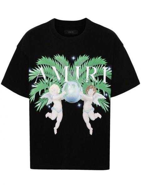 T-shirt mit print Amiri schwarz