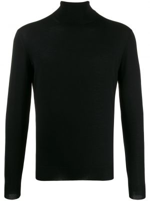Jersey de cuello vuelto de tela jersey Dell'oglio negro