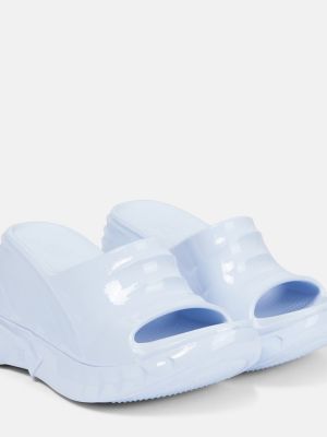Sandály na klínovém podpatku Givenchy modré