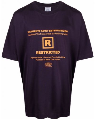 Camiseta con estampado Vetements violeta