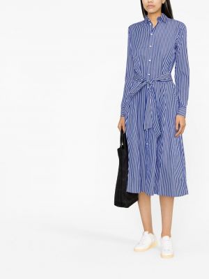 Mini robe brodé brodé en coton Polo Ralph Lauren bleu