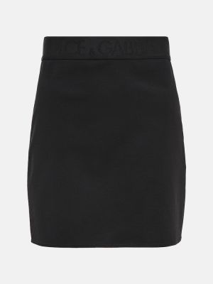 Mini spódniczka z wysoką talią Dolce&gabbana czarna