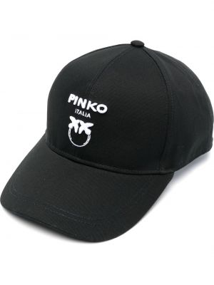 Bombažna kapa s šiltom z vezenjem Pinko
