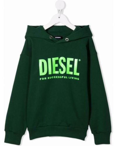 Mikina s kapucí Diesel Kids, zelená