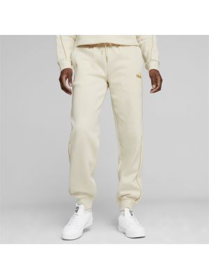 Памучни панталон Puma бяло