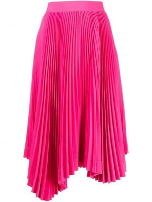 Asymmetrisk plisserad kjol We11done rosa