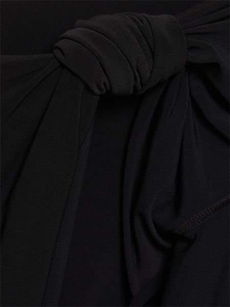 Vestido largo de tela jersey Sportmax negro