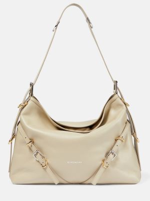 Δερμάτινη τσάντα ώμου Givenchy μπεζ