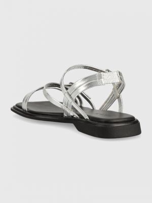 Kožené sandály Vagabond stříbrné