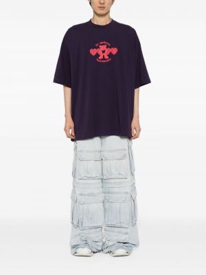 T-shirt aus baumwoll mit print Vetements lila