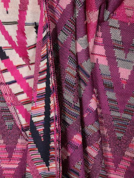 Sciarpa di lana in viscosa Missoni rosa