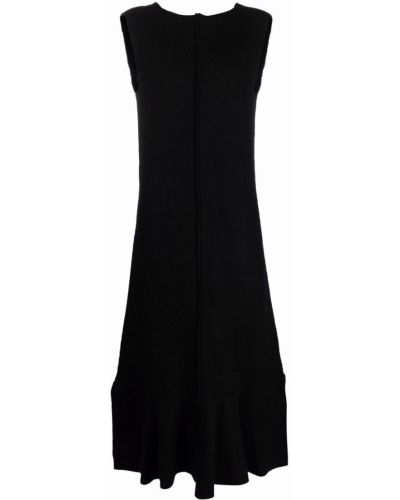 Følte peplum dress Jil Sander svart