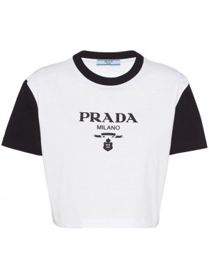 Тениска с принт Prada
