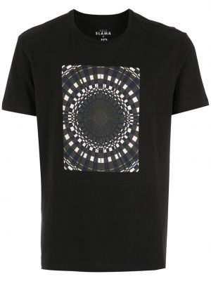 T-shirt con stampa Amir Slama nero