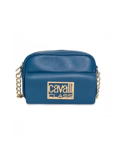 Taška přes rameno Roberto Cavalli modrá