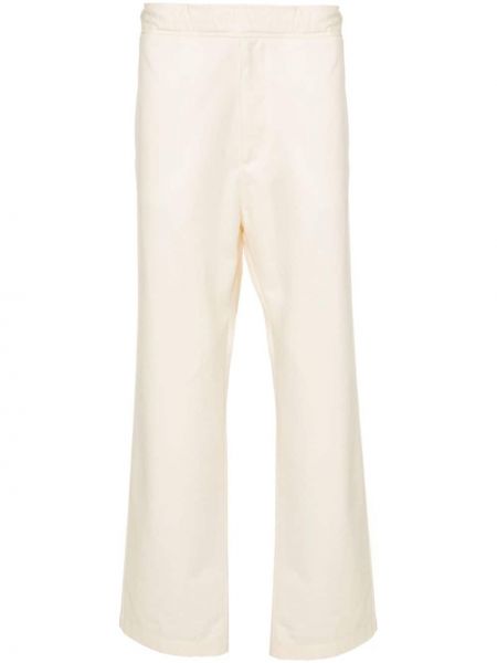 Pantalon droit avec applique Moncler blanc