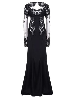 Кружевное вечернее платье John Galliano черное