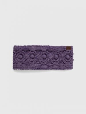 Шерстяная кепка Lauren Ralph Lauren фиолетовая