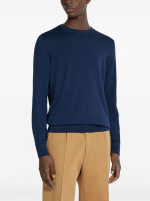 Pullover mit rundem ausschnitt Zegna blau