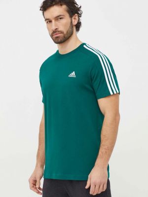 Koszulka bawełniana z krótkim rękawem Adidas zielona