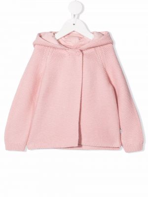 Hette strikket lang jakke for jenter Stella Mccartney Kids rosa