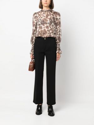 Bluse mit print mit paisleymuster mit plisseefalten Liu Jo schwarz
