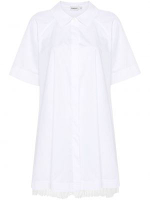 Плисирана миди рокля Simkhai бяло