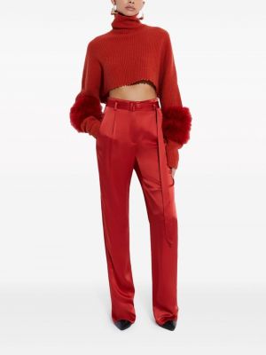 Satynowe spodnie Lapointe czerwone