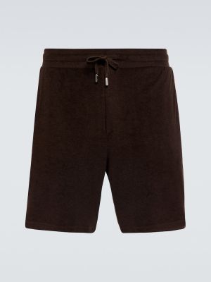 Pantaloncini di cotone Frescobol Carioca marrone