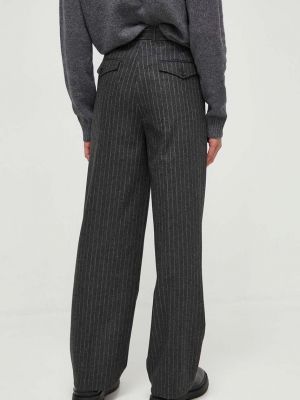Jednobarevné kalhoty Samsøe Samsøe šedé