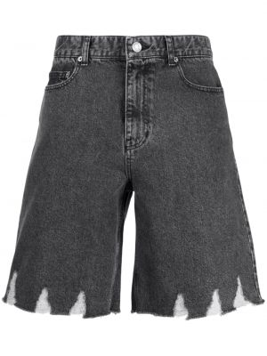 Kratke jeans hlače System siva