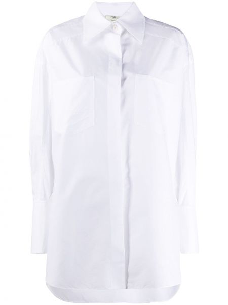 Camisa con botones Fendi blanco