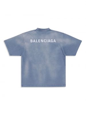 Raštuotas medvilninis marškinėliai Balenciaga