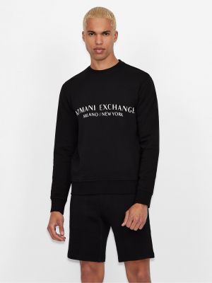 Mikina s kapucí s nápisem Armani Exchange černá