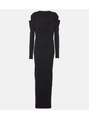 Μάξι φόρεμα από ζέρσεϋ Jacquemus μαύρο